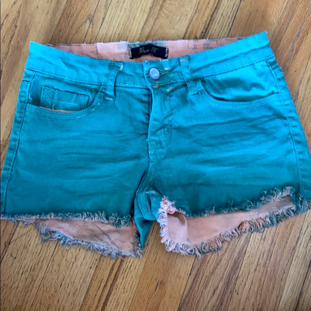 Green and orange summer shorts!